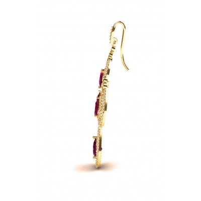 Amethyst & Diamond contemporary Danglers